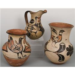 Two S.D. Vases and One Pitcher.
