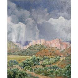 Agnes Tait. Oil on Board.
