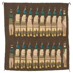 Navajo Yei Weaving.
