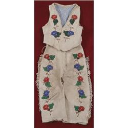 Crow Beaded Child's Pants and Vest