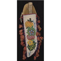 Ojibwa Knife Scabbard and Knife.