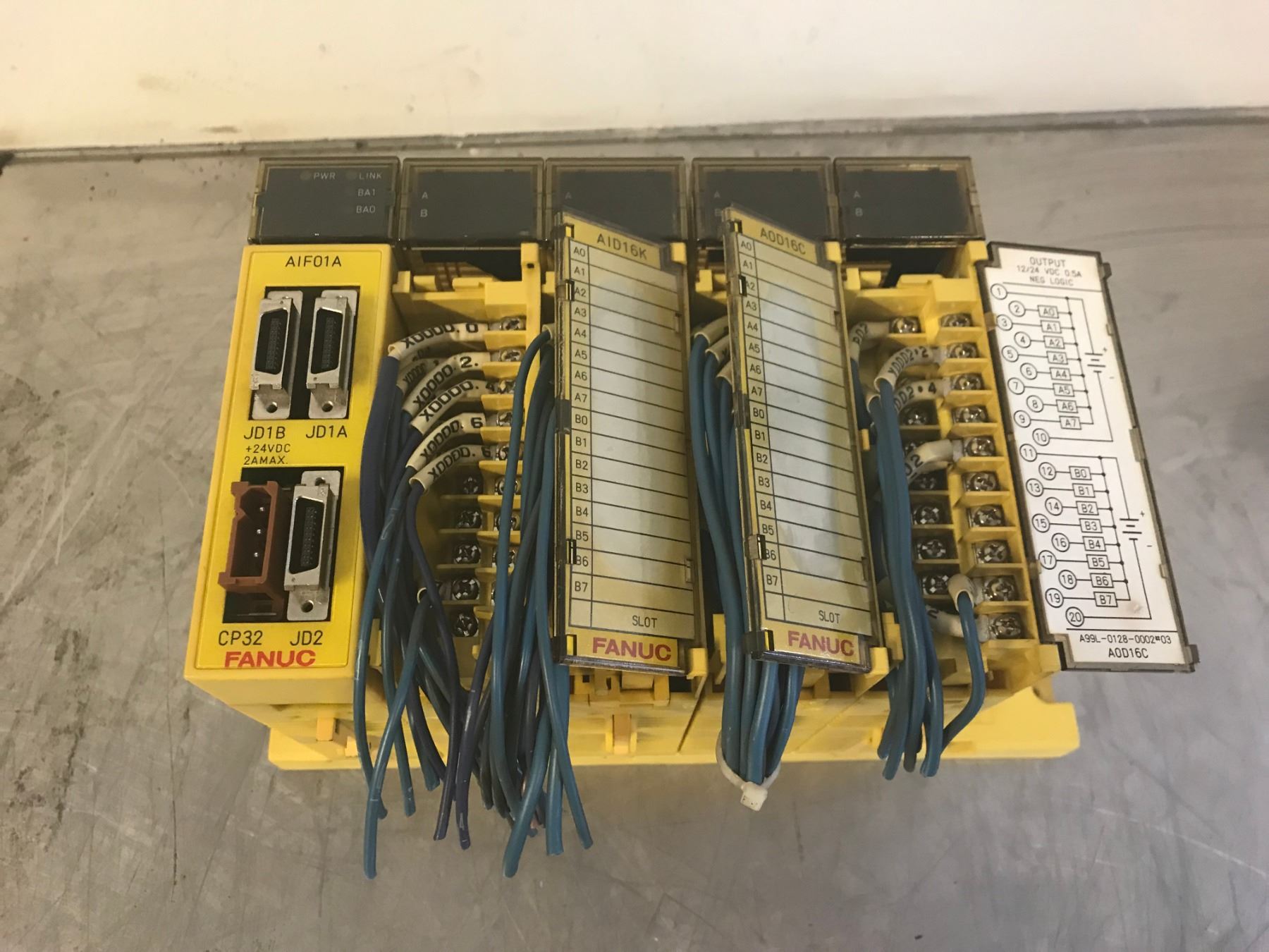 FANUC A03B-0807-C002 RACK WITH I/O MODULES