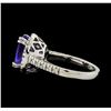 Image 3 : 2.80 ctw Tanzanite and Diamond Ring - 14KT White Gold