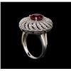 Image 4 : 14KT White Gold 2.47 ctw Ruby and Diamond Ring