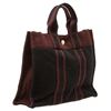 Image 3 : Hermes Burgundy Canvas Sac Fourre PM Tote Bag