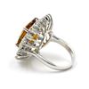 Image 4 : 9.00 ctw Madeira Citrine and Diamond Ring - 14KT White Gold