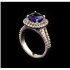 Image 4 : 14KT White Gold 2.53 ctw Tanzanite and Diamond Ring