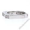 Image 6 : 14kt White Gold 0.71 ctw Princess and Round Diamond Squared Band Ring