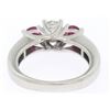 Image 7 : 14k White Gold 3 Stone Engagement Ring