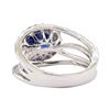 Image 3 : 3.23 ctw Sapphire and Diamond Ring - Platinum