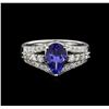 Image 2 : 14KT White Gold 1.88 ctw Tanzanite and Diamond Ring