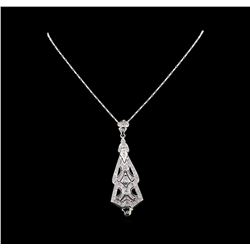 14KT White Gold 2.48 ctw Diamond Pendant With Chain
