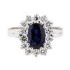 Image 2 : 2.55 ctw Sapphire and Diamond Ring - 14KT White Gold