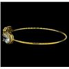 Image 2 : CZ Open Bangle Bracelet - Gold Plated