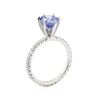 Image 4 : 2.24 ctw Sapphire and Diamond Ring - 14KT White Gold