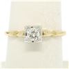 Image 1 : 14K Yellow & White Gold Illusion Prong Set 0.25 ctw Diamond Solitaire Ring