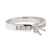 Image 1 : 0.25 ctw Diamond Semi-Mount Ring - 14KT White Gold