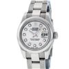 Image 2 : Rolex Ladies Stainless Steel Mother Of Pearl Diamond Quickset Datejust Wristwatc