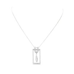 1.00 ctw Diamond Pendant And Chain - 14KT White Gold