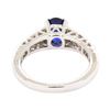 Image 3 : 1.53 ctw Sapphire and Diamond Ring - 14KT White Gold