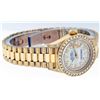 Image 2 : Rolex Ladies 18K Yellow Gold MOP Diamond Lugs President Wristwatch With Rolex Bo
