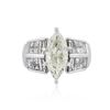 Image 2 : 14KT White Gold 3.57 ctw Diamond Ring