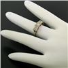 Image 3 : 10k Two Tone Gold 0.25 ctw Diamond Open Filigree Milgrain Work Band Ring
