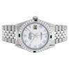 Image 3 : Rolex Mens Stainless Steel Silver MOP Roman 36MM Diamond & Emerald Datejust Wris