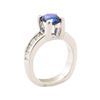 Image 4 : 3.01 ctw Blue Sapphire And Diamond Ring - Platinum