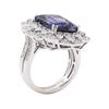 Image 4 : 10.17 ctw Tanzanite and Diamond Ring - Platinum