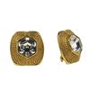 Image 2 : Chanel Gold Vintage Crystal Clip On Earrings