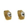 Image 4 : Chanel Gold Vintage Crystal Clip On Earrings