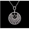 Image 2 : 14KT White Gold 1.63 ctw Diamond Pendant With Chain