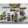 Image 1 : LOT OF CANADIAN BADGES, BEADED BELT, ETC.
