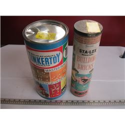 TINKER TOY SET & A STA-LOX MINIATURE BUILDING BRICKS