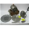 Image 1 : LOT OF PEWTER PLATES, MUGS & DECANTER SET