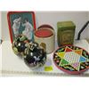 Image 1 : BOX OF MISC. VASES, CANNISTER SETS, COCA COLA TRAY, ETC.