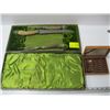 Image 1 : PARTHAL BONE HANDLED CARVING SET & 6 BRONZE SPOONS