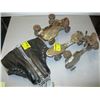 Image 1 : PAIR OF CROSS COUNTRY SKI BOOTS & 2 PAIRS OF STEEL WHEEL ROLLER SKATES