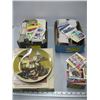 Image 1 : 3 BOXES OF ASSORTED SPORTS CARDS - BASEBALL/ FOOTBALL, ETC. & A COLLECTOR PLATE