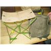 Image 1 : U.S. ARMY MASK POUCH & A SMALL FOLDING SEAT
