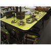 Image 1 : YELLOW ARBORITE TOP KITCHEN TABLE