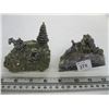 Image 1 : 2 CRYSTAL ROCKS W/FIGURINES
