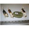 Image 1 : 3 CHINA DOG FIGURINES & BURNS COTTAGE CONTAINER