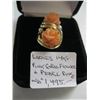 Image 1 : LADIES 14kt PINK CORAL FLOWER & PEARL RING W/A - $1,495.