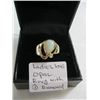 Image 1 : LADIES 10kt OPAL RING W/1 DIAMOND