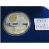 Image 1 : POWERED FLIGHT IN CANADA COIN 'THE de HAVILLAND GIPSY MOTH' 92.5 PERCENT SILVER, 1992 (CASE W/BOX)