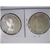 Image 2 : 1960 & 1962 CDN $1 COINS