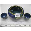 Image 1 : A CLOISONNE ASHTRAY & 2 SALT DISHES