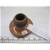 Image 1 : LANGLEY WARE BROWN COLOR MATCH HOLDER W/STRIKER C. 1895